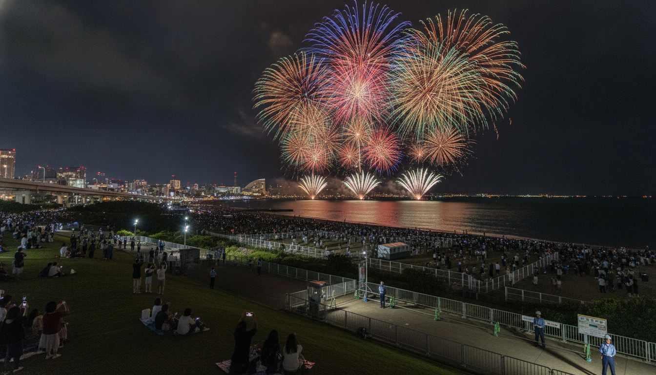 結論：幕張ビーチ花火フェスタ2026は公式会場でのチケットなし観覧は不可