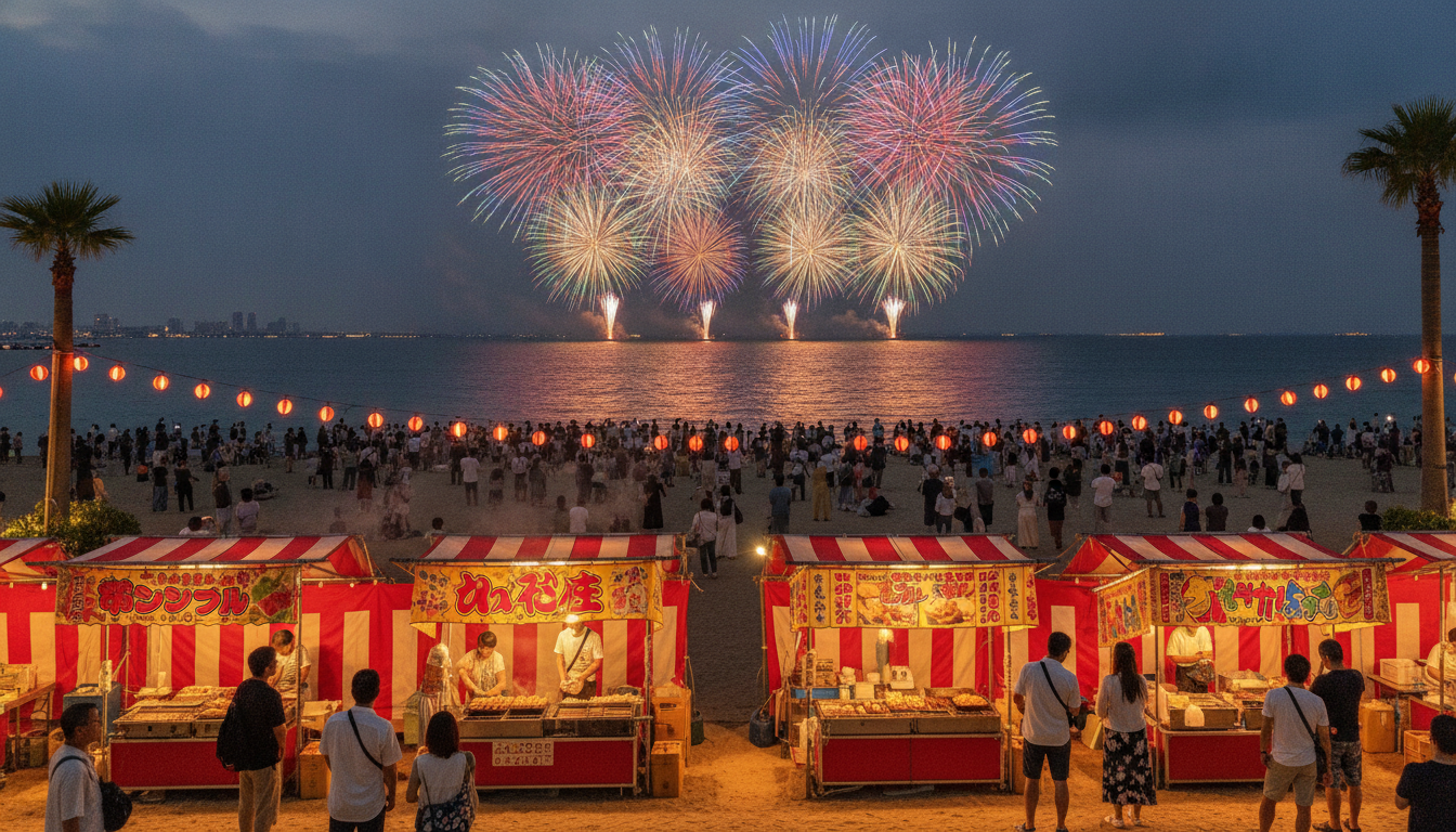 幕張ビーチ花火フェスタ2026の屋台は16:00〜21:00まで営業予定