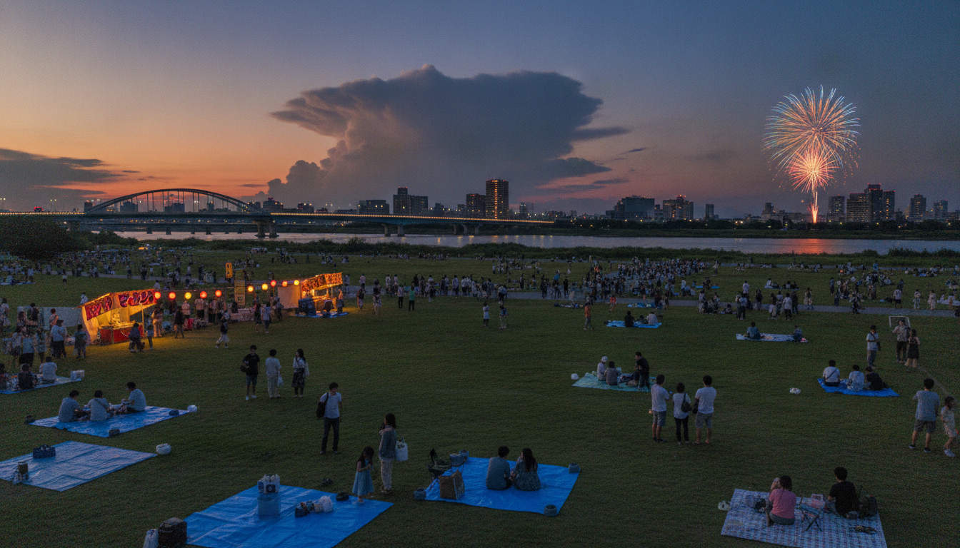 彩夏祭花火2026の場所取りは当日朝〜昼過ぎがベストタイミング