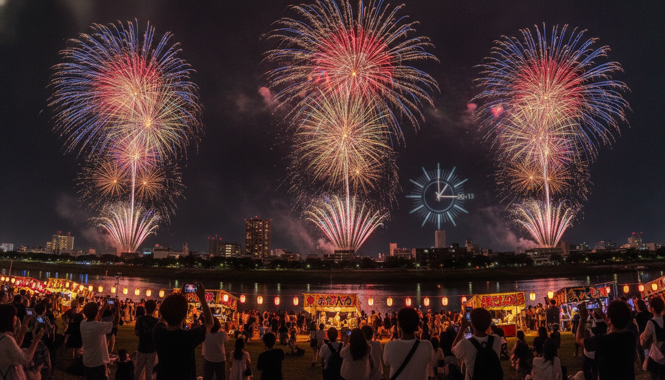彩夏祭花火2026は20:15終了予定です