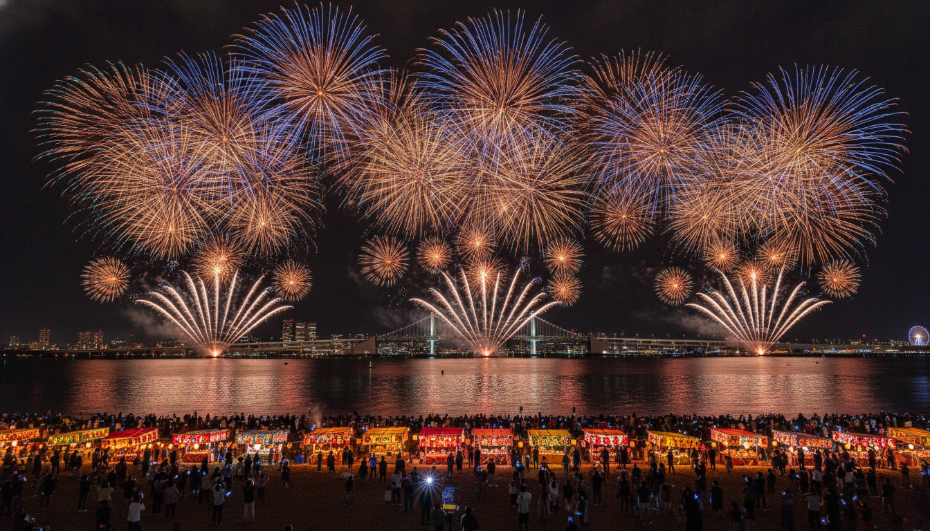 幕張花火大会2026は20時30分まで開催される