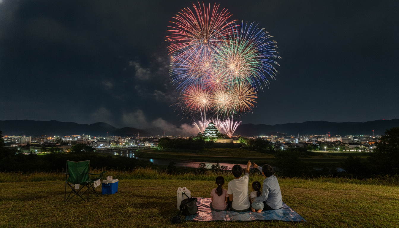白河花火大会2026は城山公園周辺から少し離れた場所が穴場