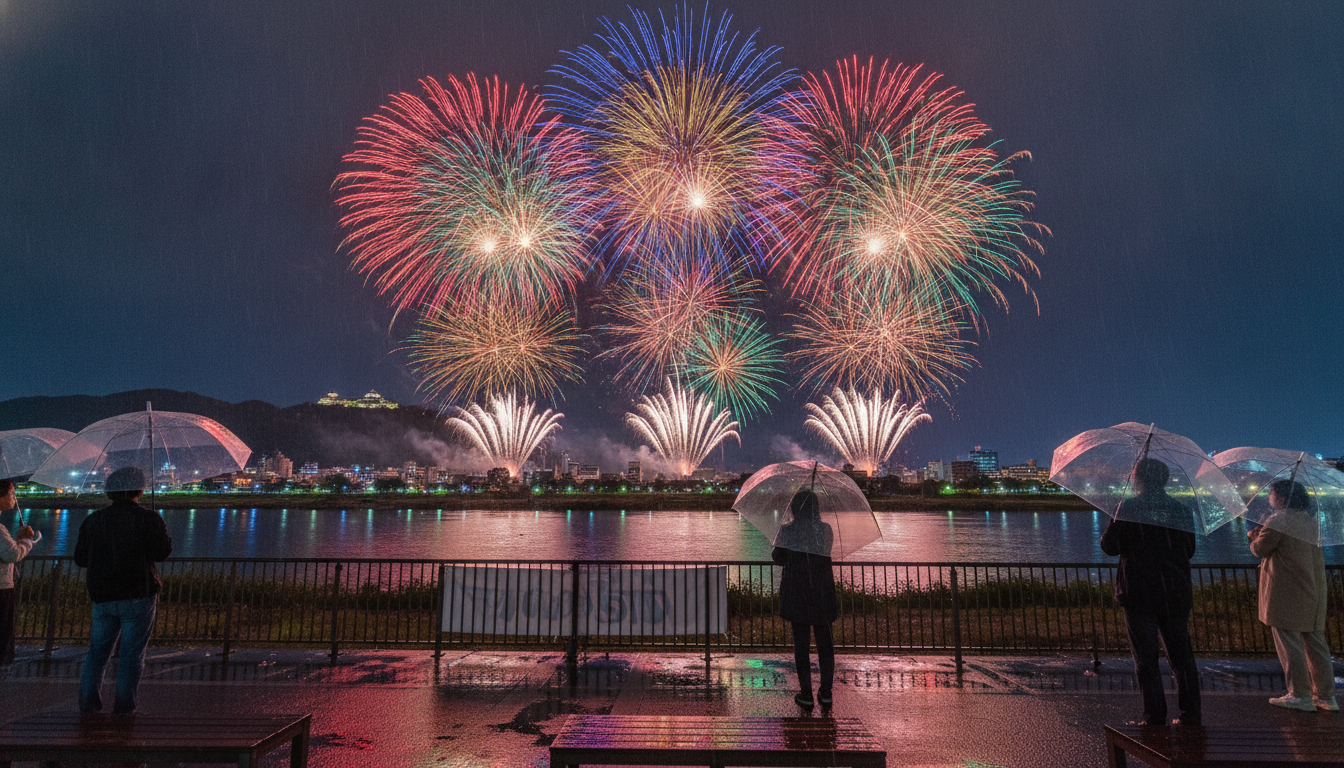 長良川花火大会2026は「小雨決行」で荒天時は8月22日に延期