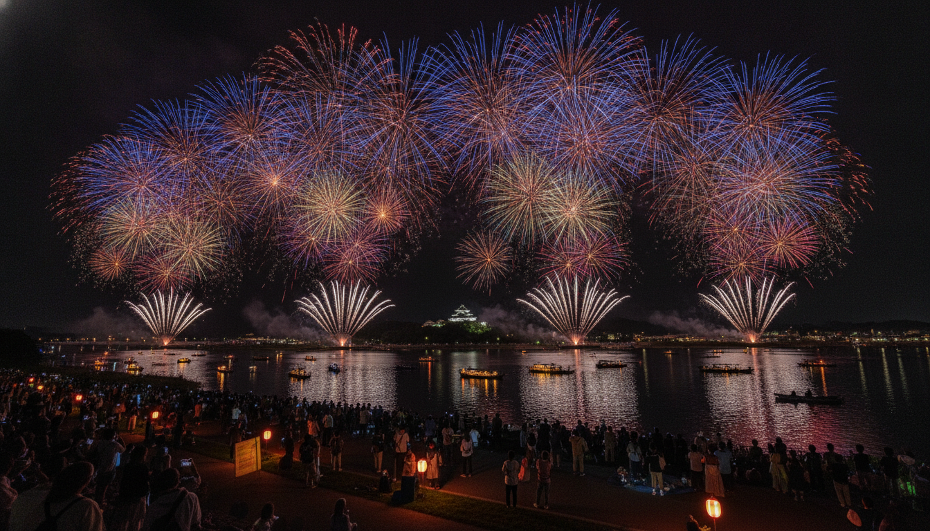 長良川花火大会2026の花火は20時40分頃まで