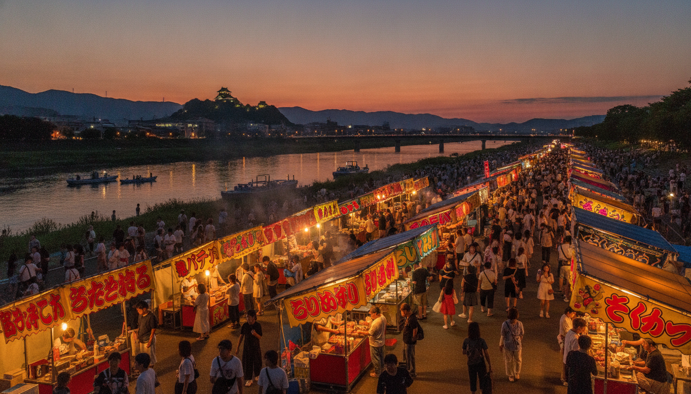 長良川花火大会2026の屋台は金華橋〜忠節橋周辺に出店予定