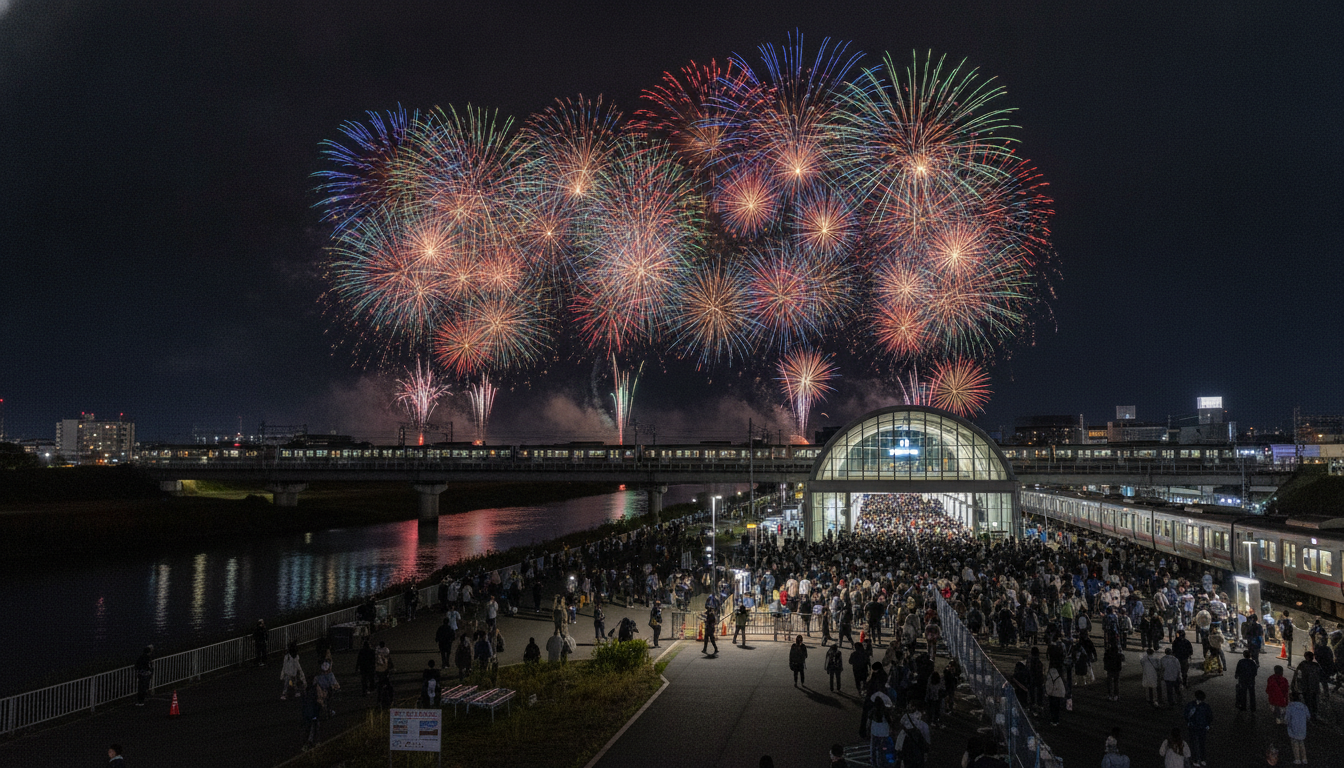 長良川花火大会2026に電車で行く場合は帰りの混雑対策が必須