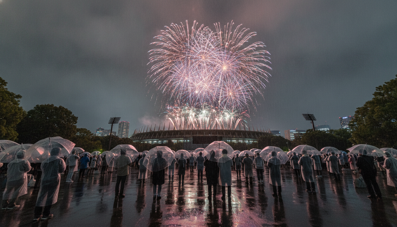 神宮外苑花火大会2026は雨の場合「小雨決行・荒天順延」が基本方針