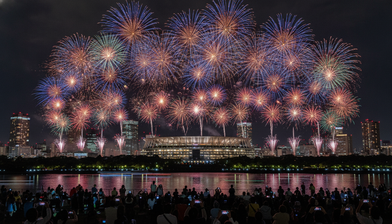 神宮外苑花火大会2026の終了時間は20:30まで