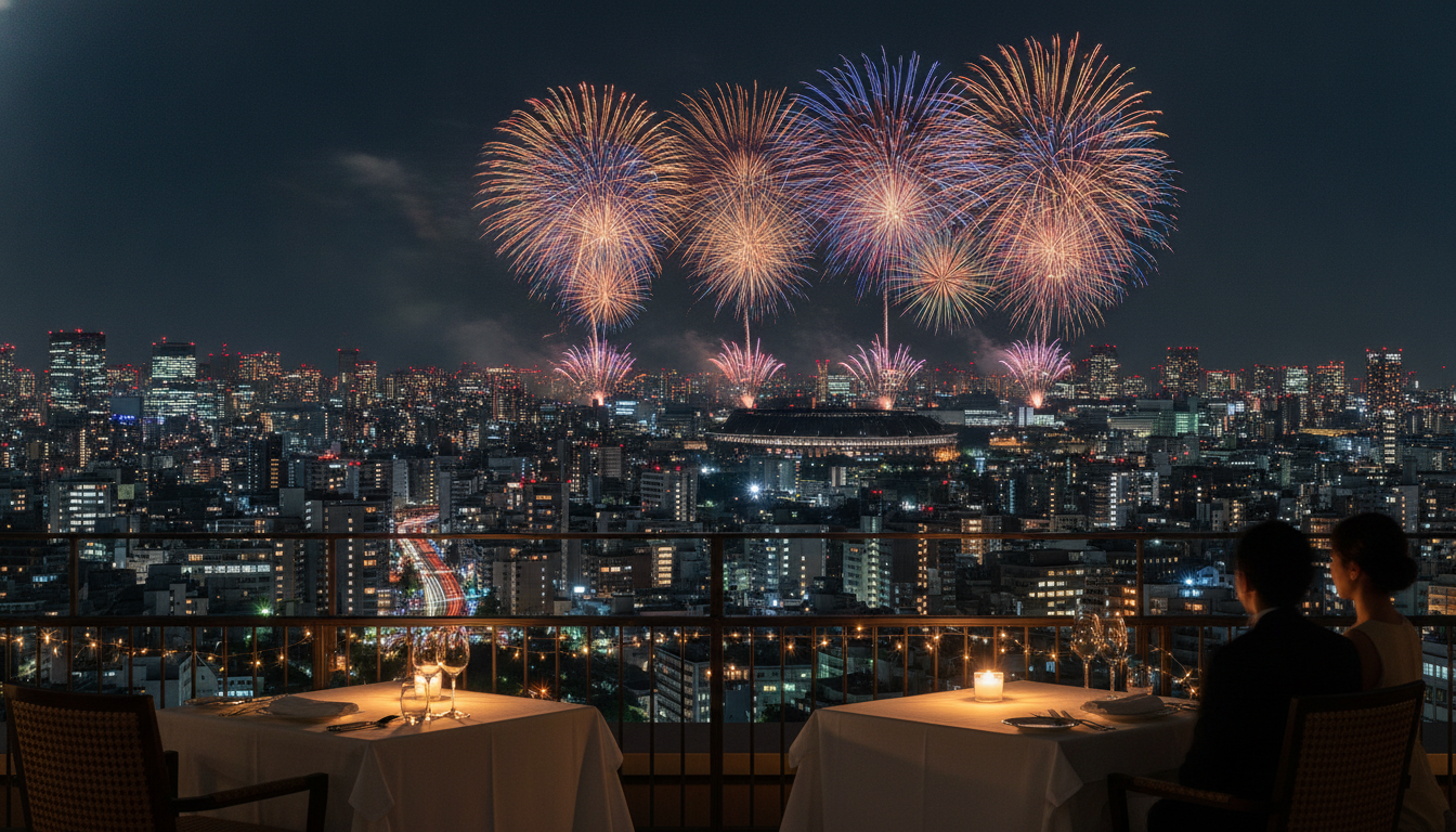 神宮外苑花火大会2026は店やホテルからの鑑賞がおすすめ