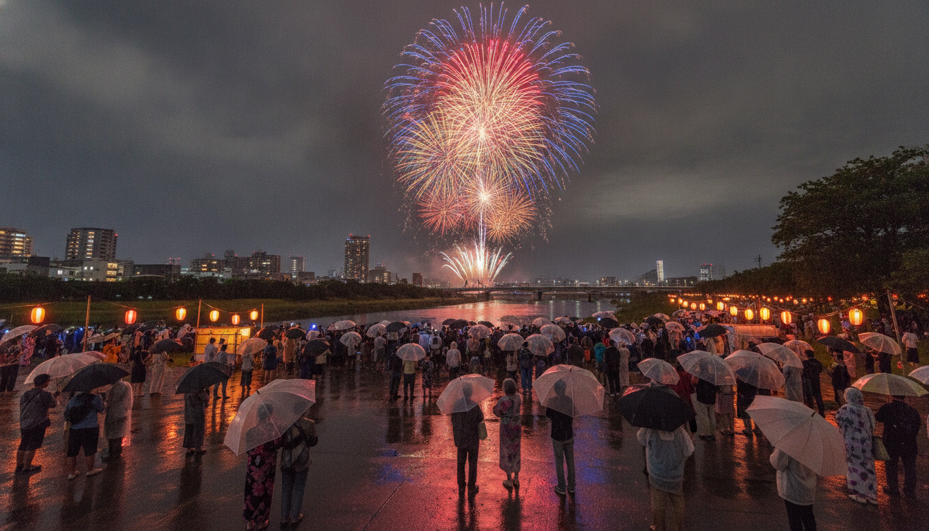 うつのみや花火大会2026は雨天決行で荒天時のみ翌日に順延