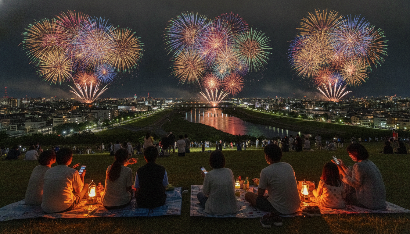 うつのみや花火大会2026は穴場スポットからでも十分楽しめる