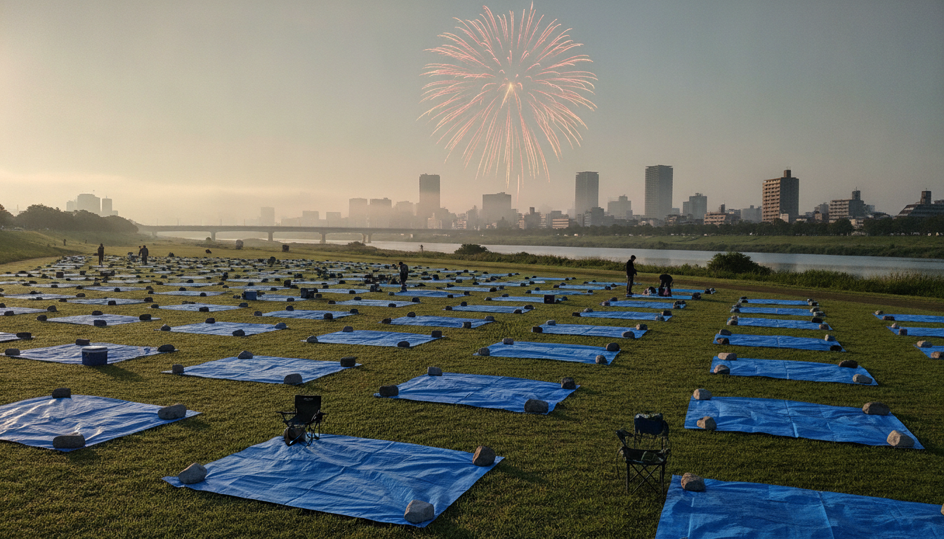 うつのみや花火大会2026の場所取りは当日朝8時から開始