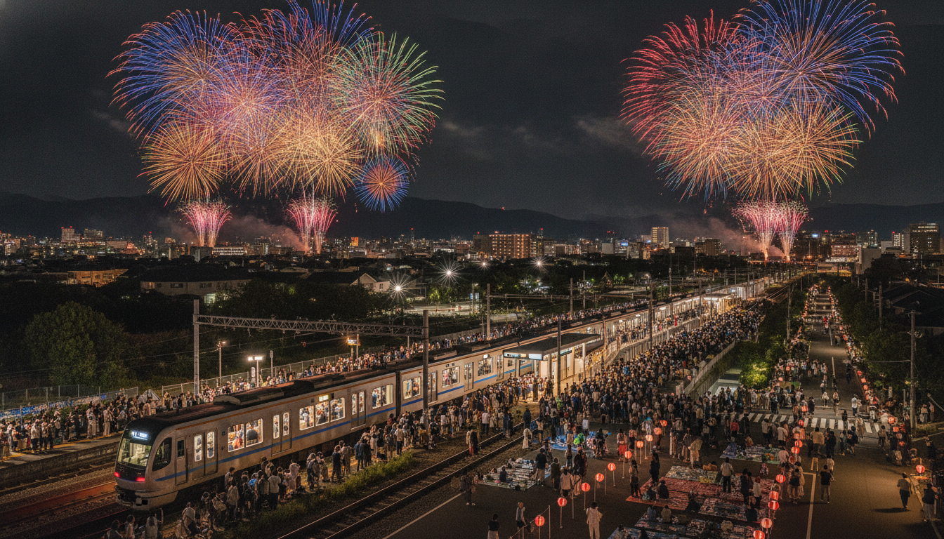 うつのみや花火大会2026の電車混雑は「帰りが本番」