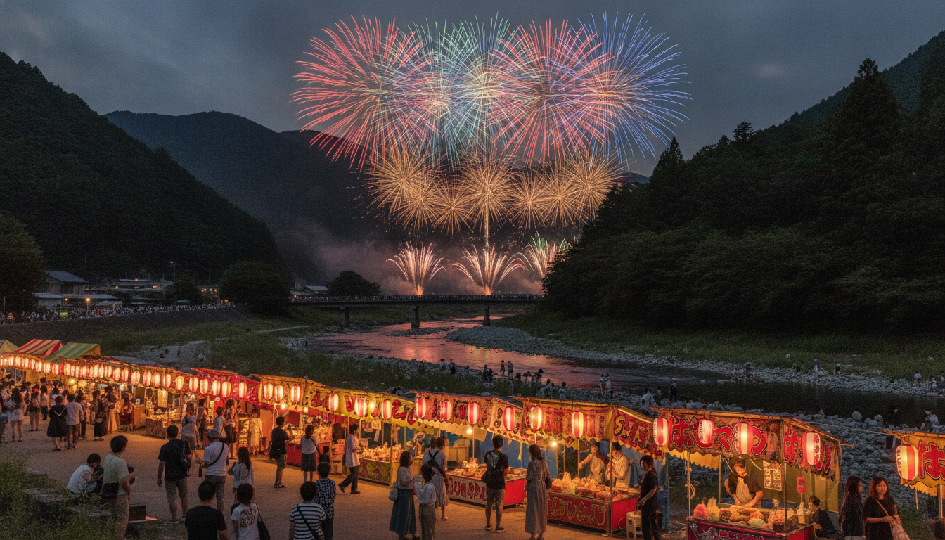 奥多摩納涼花火大会2026では屋台の出店が予定されている