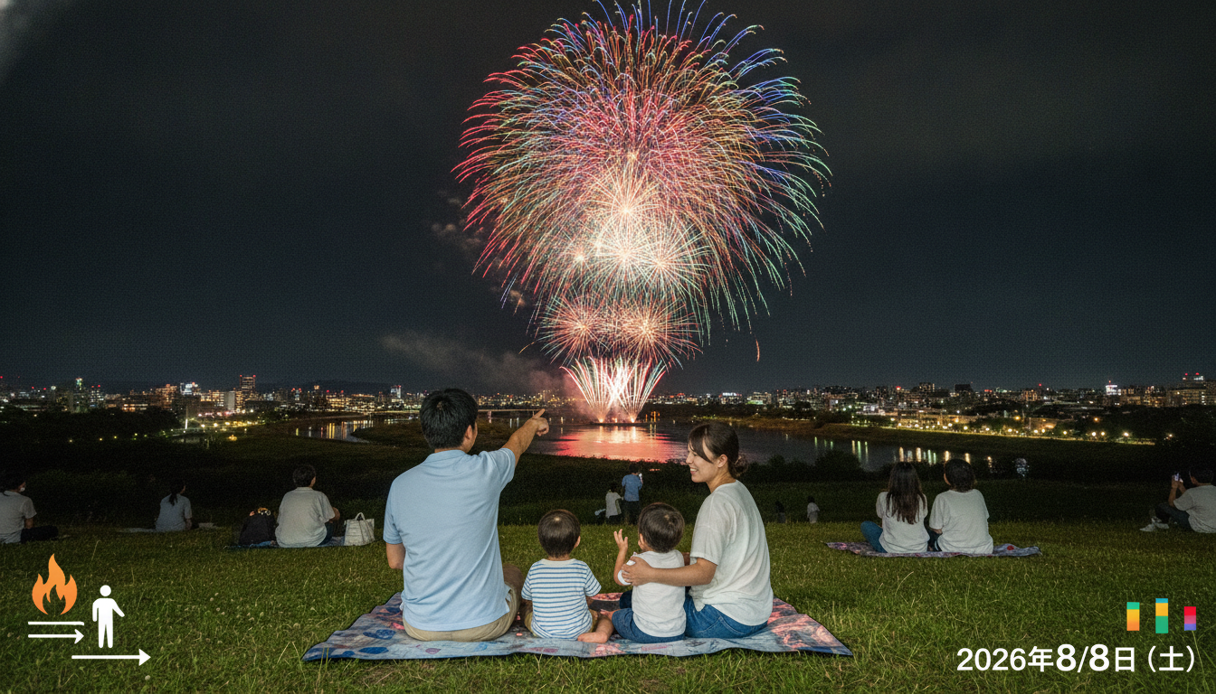 なとり夏まつり2026の穴場は「会場周辺の比較的見やすいスポット」がおすすめ