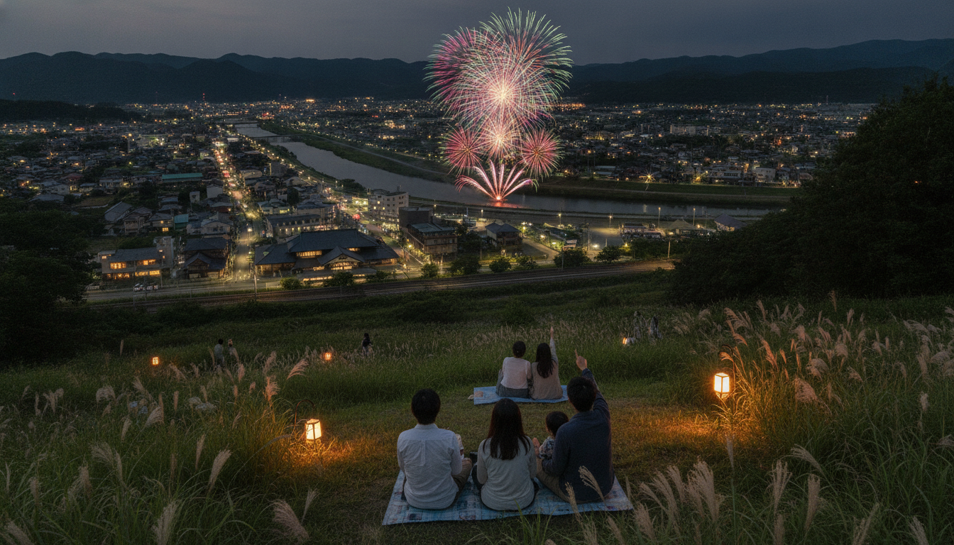 鹿島市民納涼花火大会2026の穴場は駅前から少し離れた見通しのよい場所