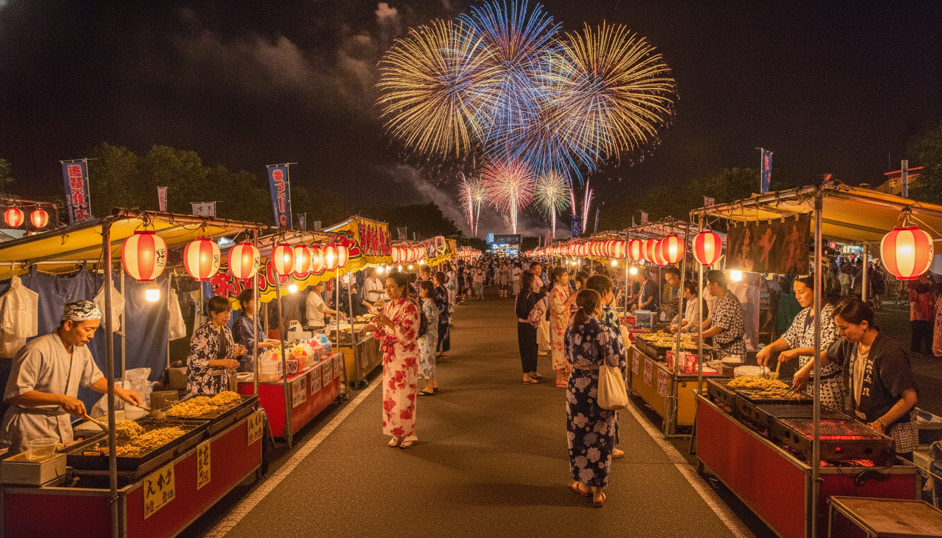 なぜ屋台は鹿島おどり会場に出店されるの?