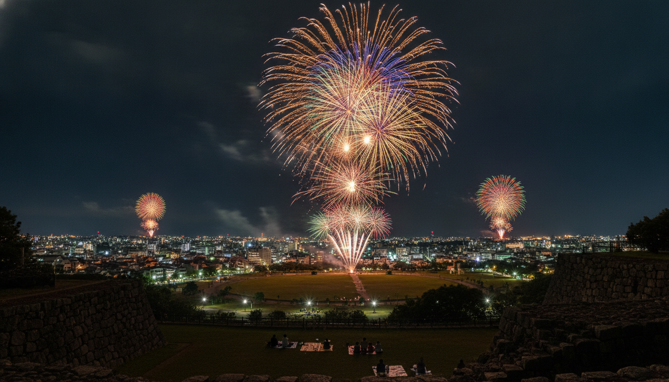 米子がいな祭り2026花火の穴場は米子城跡と錦海公園がおすすめ
