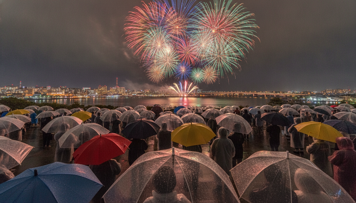 おんまく花火2026は雨の場合でも原則開催される