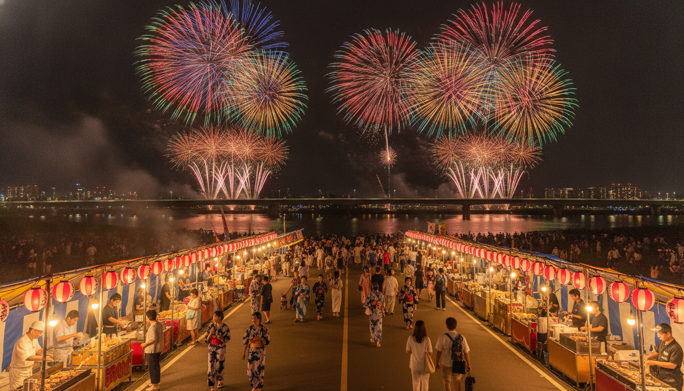 盛岡花火の祭典2026の屋台は会場内に出店される見込み
