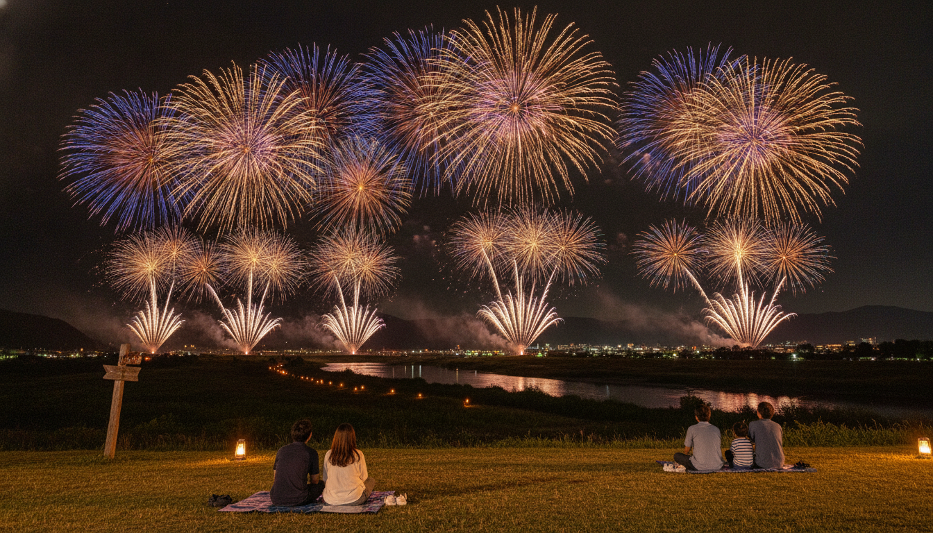千曲川花火大会2026の穴場は「公式無料観覧エリア」がベスト