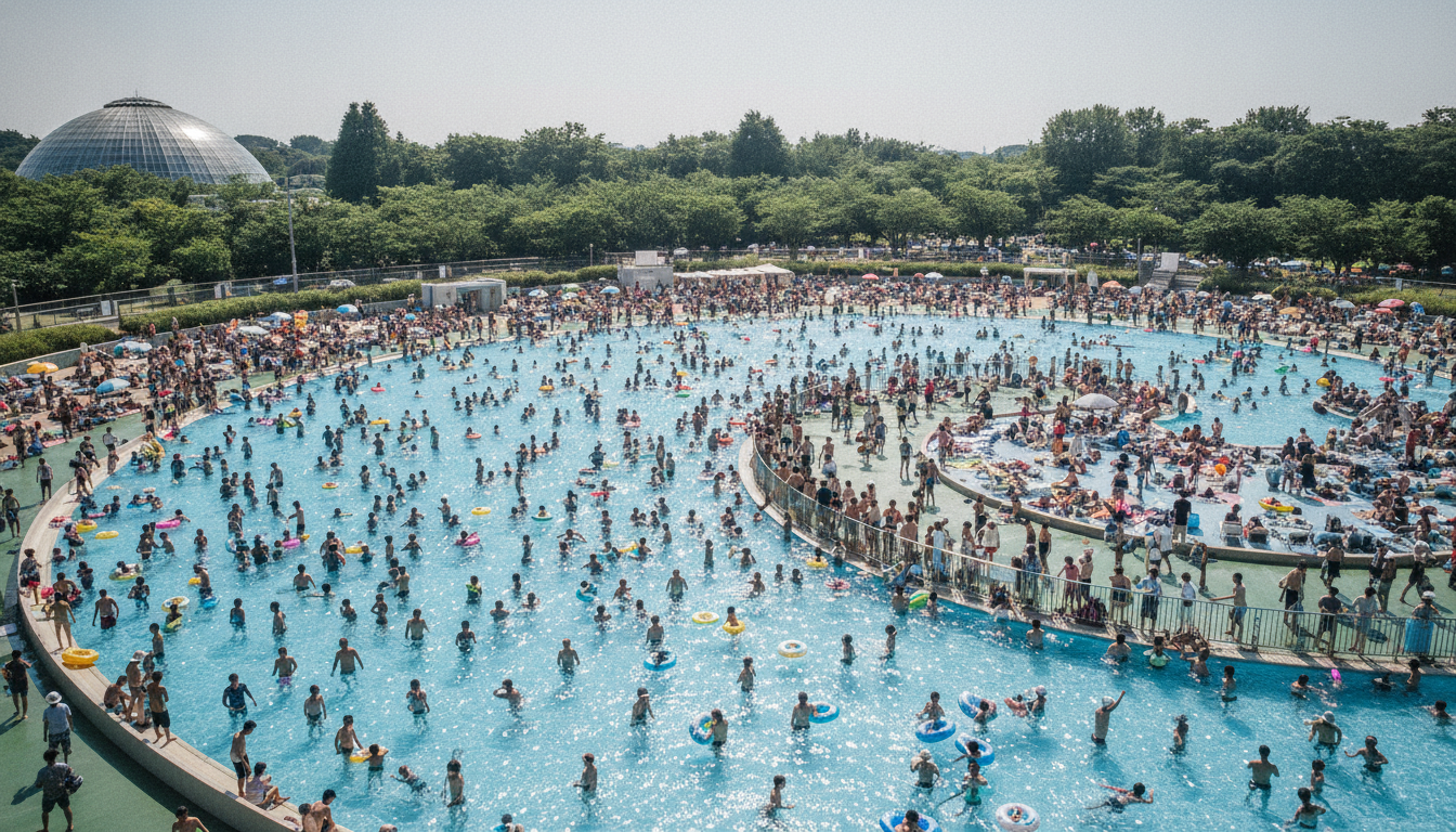鶴見緑地プールの混雑状況は夏休み・土日祝・お盆がピーク